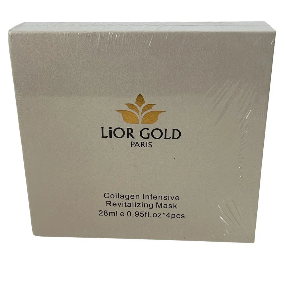 Lior Gold Collagen Intensive Revitalizing‎ Mask Paris France 28ml 4pcs New